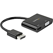 StarTech Display Port To Hdmi Vga Adapter - 4k 60hz - Multiport Video Adapter - Mac & Windows - Dp To Hdmi Vga Monitor Dongle (DP2VGAHD20)