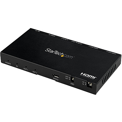 StarTech 2-port Hdmi Splitter (1x2) 4k W/ Scaler (ST122HD20S)