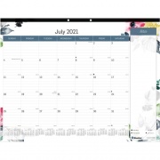 Blueline Colorful Academic Desk Pad - Floral, 18 Months (CA1716BD)
