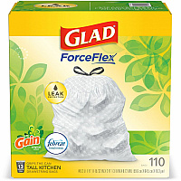Glad ForceFlex Tall Kitchen Drawstring Trash Bags (CLO79114)