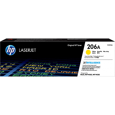 HP 206A Original Laser Toner Cartridge - Yellow - 1 Each (HEWW2112A)
