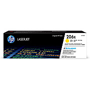 HP 206X Original High Yield Laser Toner Cartridge - Yellow - 1 Each (HEWW2112X)