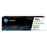 HP 206X Original High Yield Laser Toner Cartridge - Yellow - 1 Each (HEWW2112X)