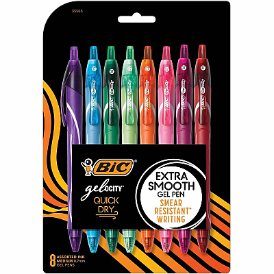BIC Gel-ocity Quick Dry Assorted Colors Gel Pens (BICRGLCGAP81AST)