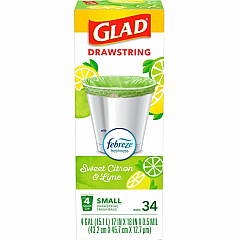 Glad Small Kitchen Drawstring Trash Bags (CLO79120)