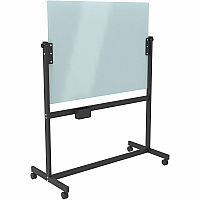 U Brands Magnetic Glass Dry Erase Board Rolling Easel (UBR2368U0001)