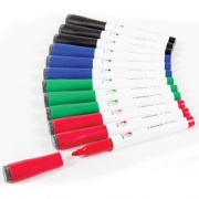 U Brands Low-Odor Dry-Erase Markers with Erasers (3980U0012)