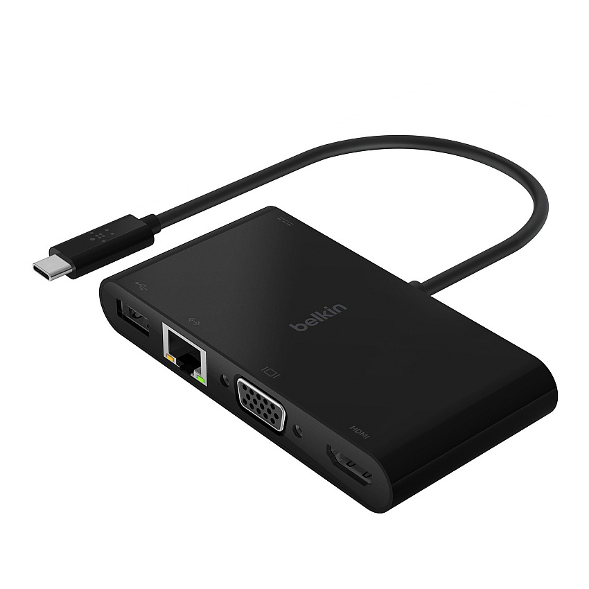 Belkin USB-C Multimedia + Charge Adapter (BLKAVC004BKBL)