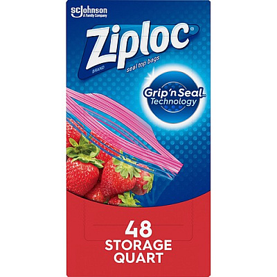 Ziploc&reg; Quart Storage Seal Top Bags (314469) (SJN314469BX)