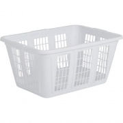 Rubbermaid Plastic Laundry Basket (296585WHI)