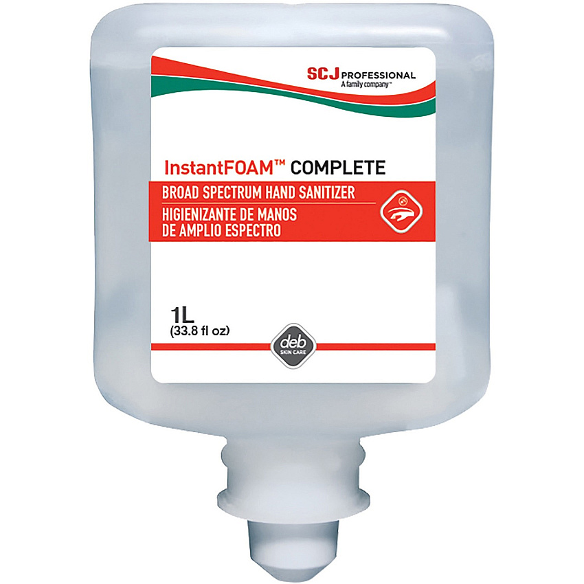 SC Johnson InstantFOAM COMPLETE PURE 1 L Refill Fragrance-Free Alcohol Hand Sanitizer (6/Carton) (SJNIFC1L)