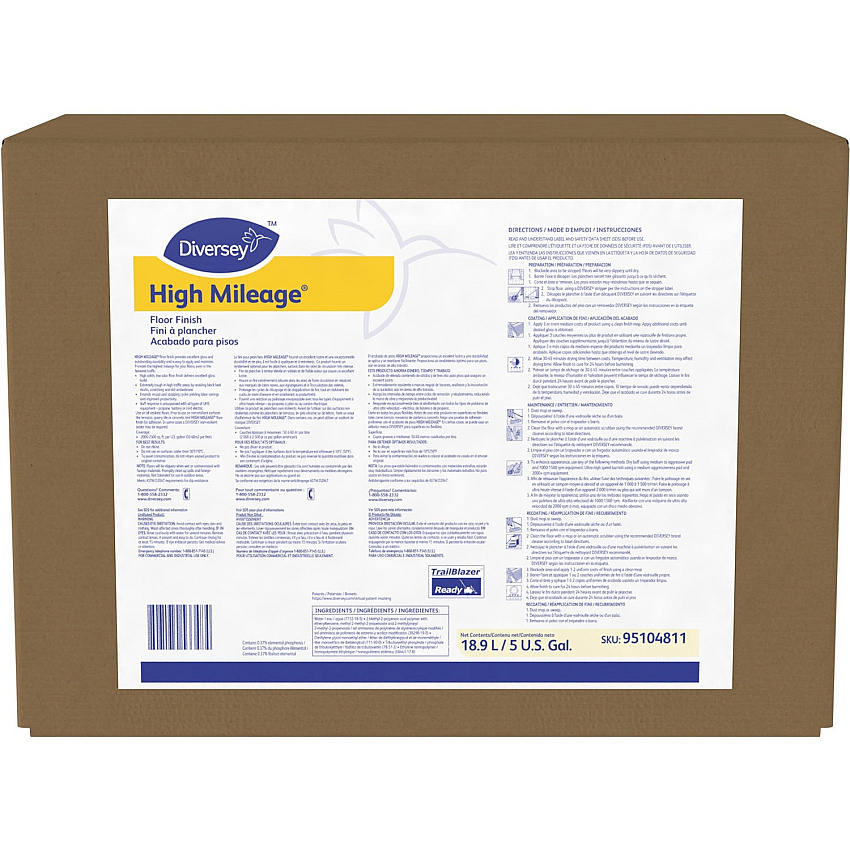 Diversey High Mileage Floor Finish (DVO95104811)