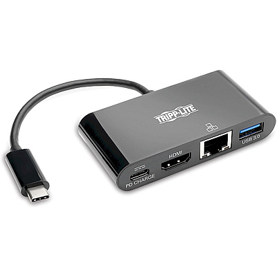 Tripp Lite USB-C Multiport Adapter (TRPU44406NH4GUB)