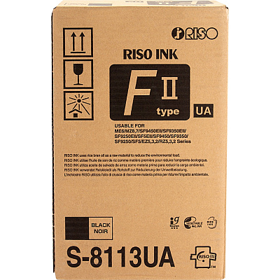 Risographgraphgraph Risographgraph Original Inkjet Ink Cartridge - Black - 2 / Carton (S8113U)