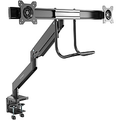 StarTech Desk Mount Dual Monitor Arm 32in -handle (ARMSLMBARDUO)