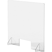 Lorell Social Distancing Barrier w/Pass-Through Cutout (LLR55685)