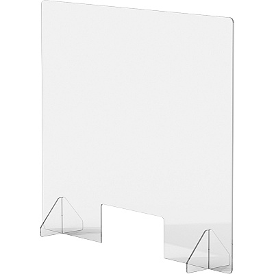 Lorell Social Distancing Barrier w/Pass-Through Cutout (LLR55685)