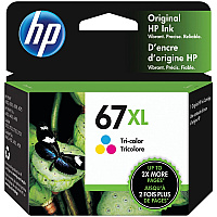 HP 67XL Original High Yield Inkjet Ink Cartridge - Tri-color - 1 Each (HEW3YM58AN)