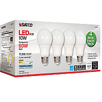 Satco 10W A19 LED 5000K Light Bulbs (SDNS28563)