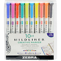 Zebra Pen Mildliner Double-ended Assorted Highlighter Set 10PK (ZEB78501)
