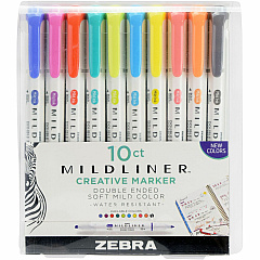 Zebra Pen Mildliner Double-ended Assorted Highlighter Set 10PK (ZEB78501)