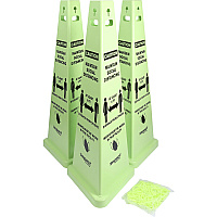Impact TriVu Social Distancing 3 Sided Safety Cone (IMP9140SMKIT)