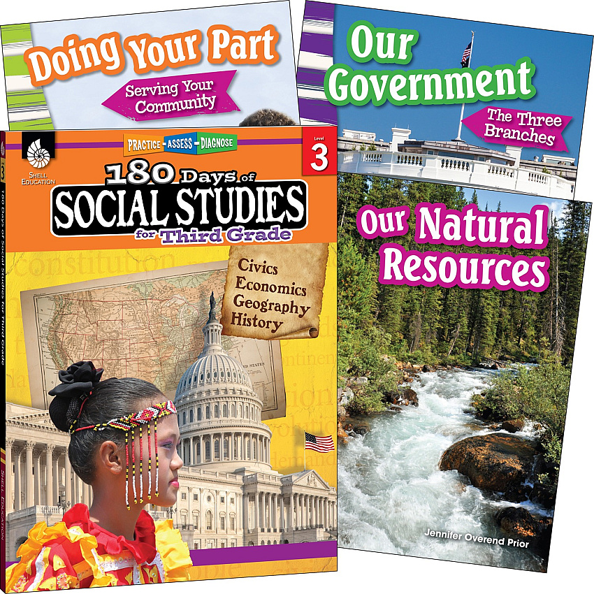 Shell Education Learn At Home Social Studies Books Printed Book (118397)