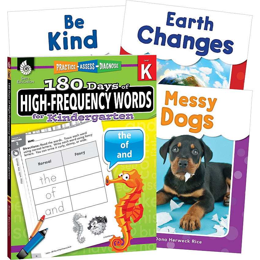 Shell Education Learn At Home Grade K Frequency Words Printed Book (109745)