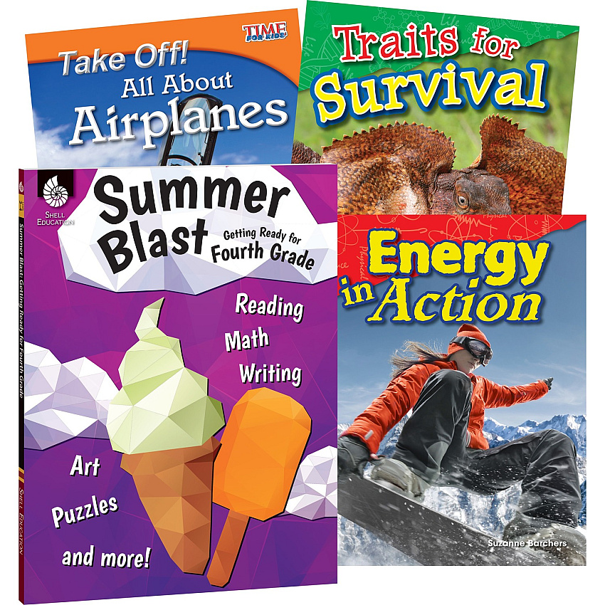 Shell Education Learn-At-Home Grade 4 Summer STEM Set Printed Book by Jennifer Prior, Wendy Conklin, Suzanne I. Barchers (51674)