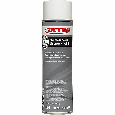 Betco Aerosol Stainless Steel Cleaner And Polish, 17 Oz, Pack Of 12 (BET0652300)