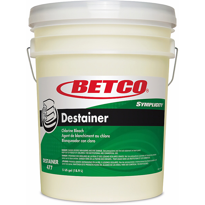 Betco Symplicity Destainer, 640 Oz Pail, Amber (BET4777800)