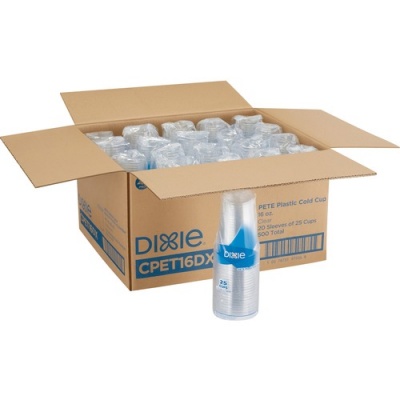 Dixie Clear Plastic Cold Cups (CPET16DX)