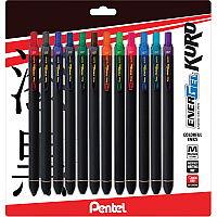 EnerGel Kuro Liquid Gel Retractable Pens (PENBL437R1BP12M)