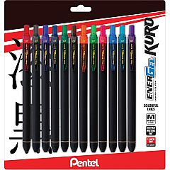 EnerGel Kuro Liquid Gel Retractable Pens (PENBL437R1BP12M)