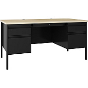 Lorell Fortress Series Double-Pedestal Desk (LLR60930)