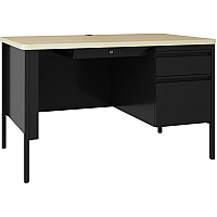 Lorell Fortress Series 48" Right-Pedestal Teachers Desk (LLR03156)
