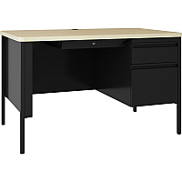 Lorell Fortress Series 48" Right Single-Pedestal Desk (LLR66907)