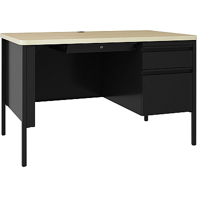 Lorell Fortress Series 48" Right Single-Pedestal Desk (LLR66907)