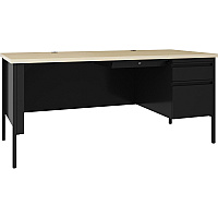 Lorell Fortress Series 66" Right-Pedestal Desk (LLR66906)