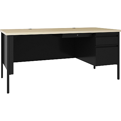 Lorell Fortress Series 66" Right-Pedestal Desk (LLR66906)