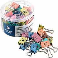 Business Source Smiling Face Binder Clips (BSN03159)
