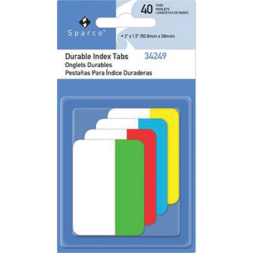 Sparco Durable Index Tabs (SPR34249)