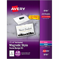 Avery Magnetic Style Name Badges (AVE8781)