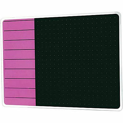 Floortex Floortex Glacier Violet & Black Plan & Grid Glass Dry Erase Board - 17" x 23" (FLRFCVGM1723VP)