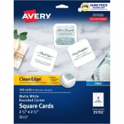 Avery Clean Edge Square Cards, Rounded Corners, 2.5" x 2.5" (35702)