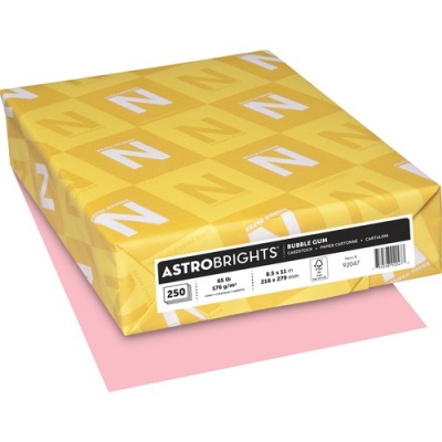 Astrobrights Laser, Inkjet Printable Multipurpose Cardstock - Pink (92047)