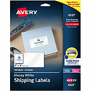 Avery Shipping Labels, Glossy White, 2" x 4" , 100 Total (6527) (06527)