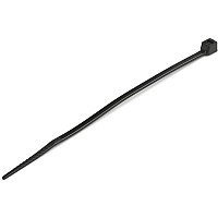 StarTech 100 Pack Of Cable Ties: Keep Cables Organized With 4in (101.6 Mm) Black Zip Ties For 0.9in 22 Mm Bundle Diameter; Tool-less Installation (CBMZT4B)