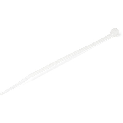 StarTech 100 Pack Of Cable Ties: Keep Cables Organized With 4in (101.6 Mm) White Zip Ties For 0.9in 22 Mm Bundle Diameter; Tool-less Installation (CBMZT4N)