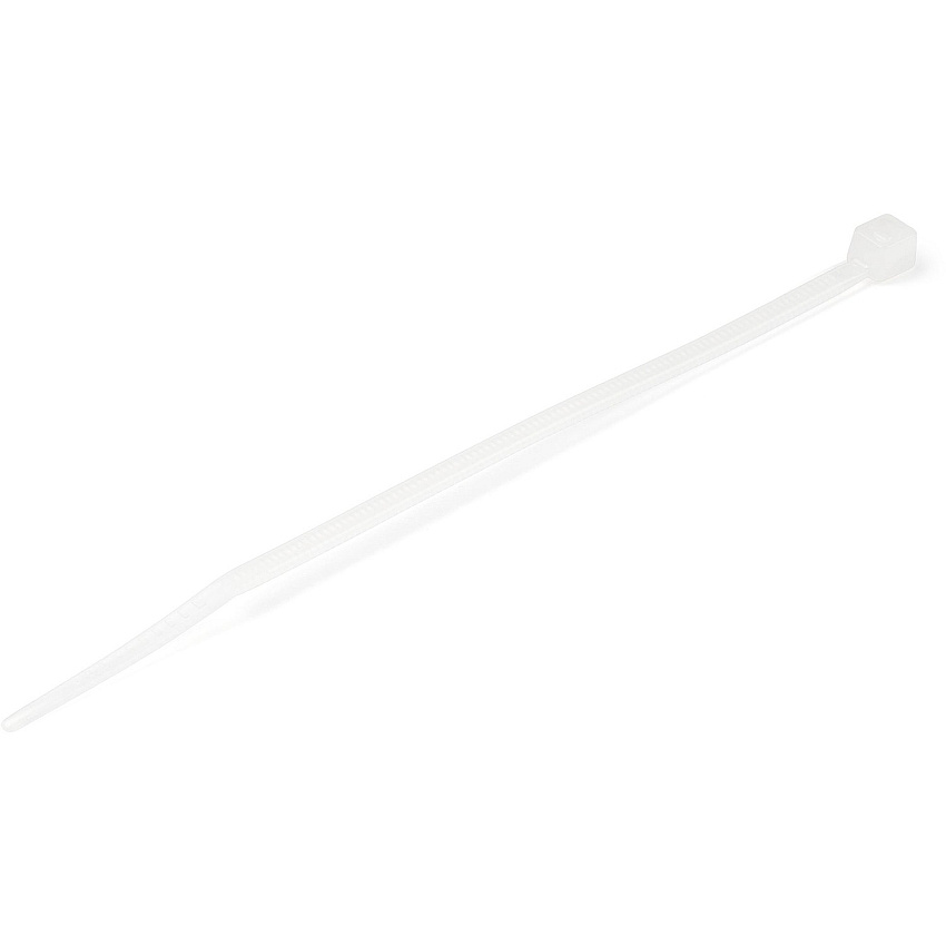 StarTech 100 Pack Of Cable Ties: Keep Cables Organized With 4in (101.6 Mm) White Zip Ties For 0.9in 22 Mm Bundle Diameter; Tool-less Installation (CBMZT4N)